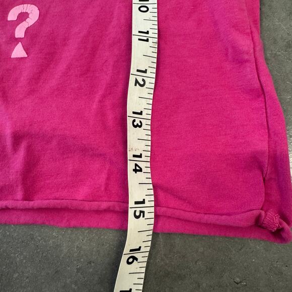 Vintage Y2K Guess Mcbling Rhinestone Pink Crop Graphic Youth Tee Sz 10 - Picture 5 of 5